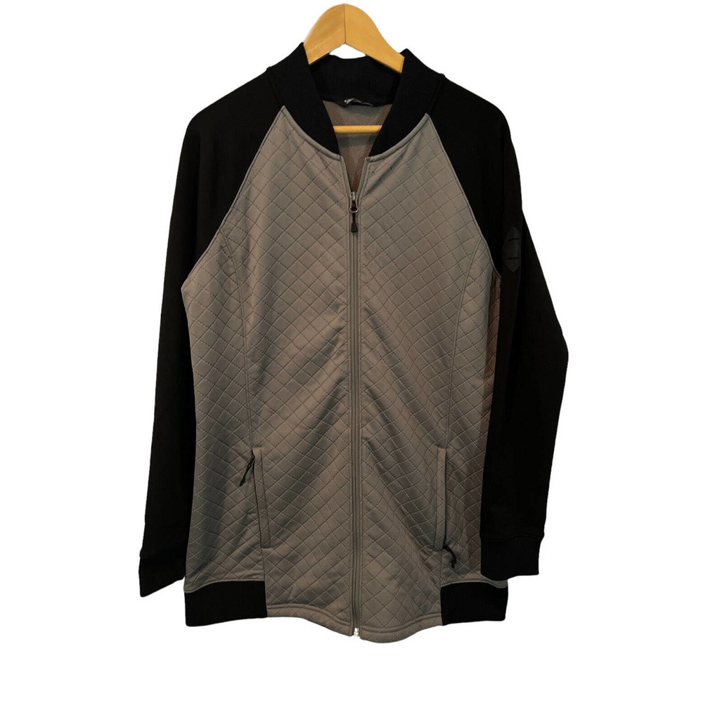 The North Face Women's Full Zip WARM Jacket / Sweatshirt - Size Large Gray / Bl